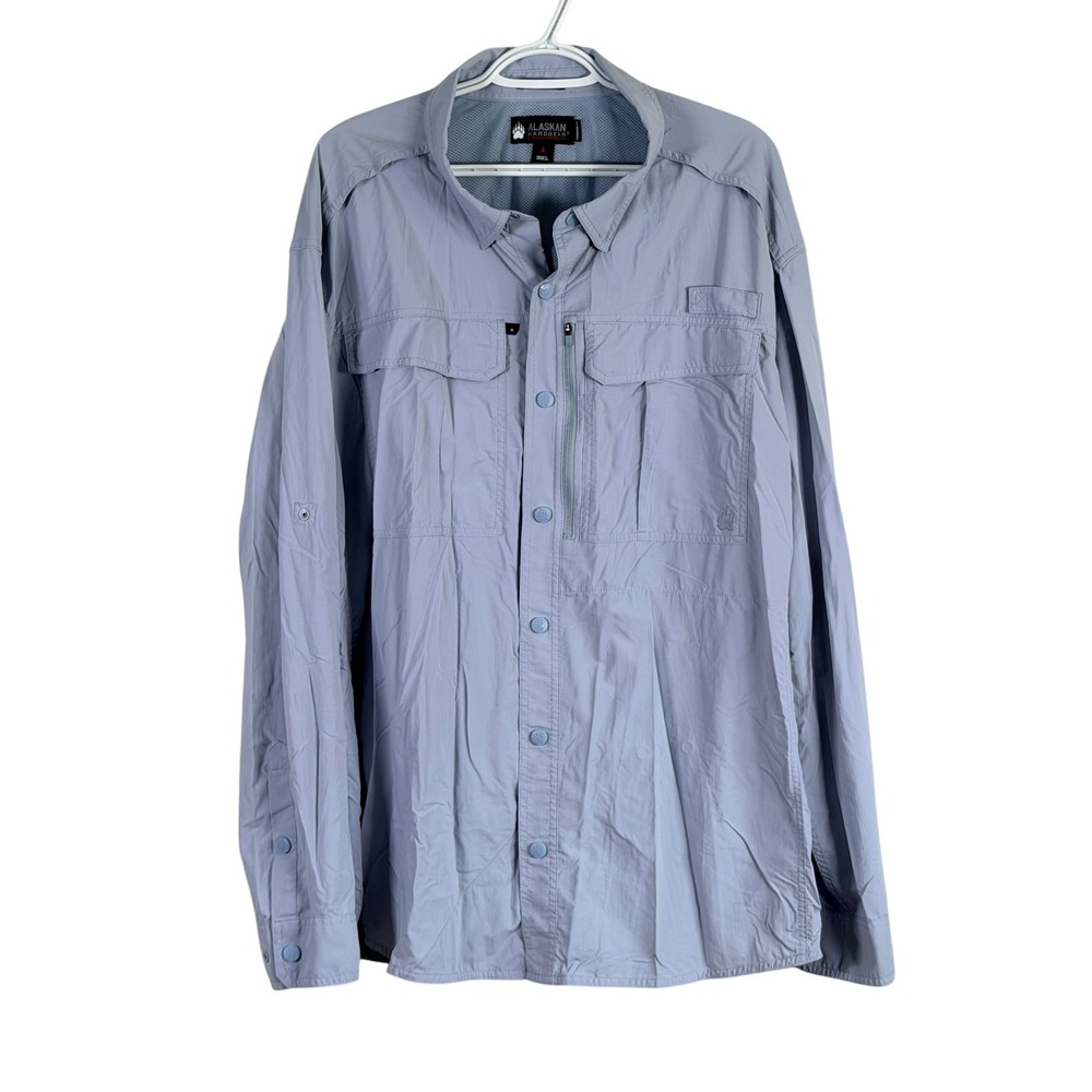 Alaskan Hardgear Grayling Shirt Standard Fit 3XL Blue Long Sleeve Vented Utility